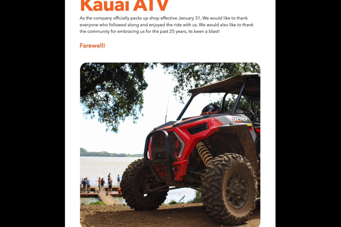 Kauai ATV Closing